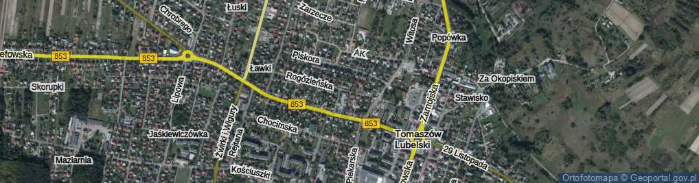 Zdjęcie satelitarne Rogózieńska ul.